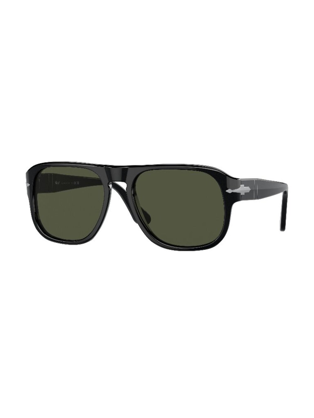 New Persol Unisex Sunglasses Black Butterfly Green Lens Acetate Frame PO3310S 95